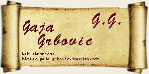 Gaja Grbović vizit kartica